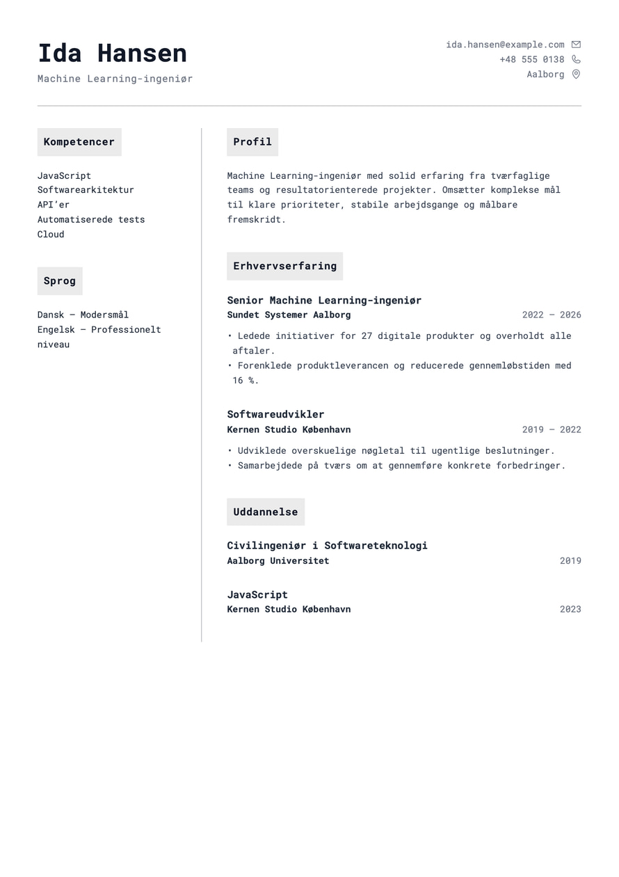 Data System Logs resume preview
