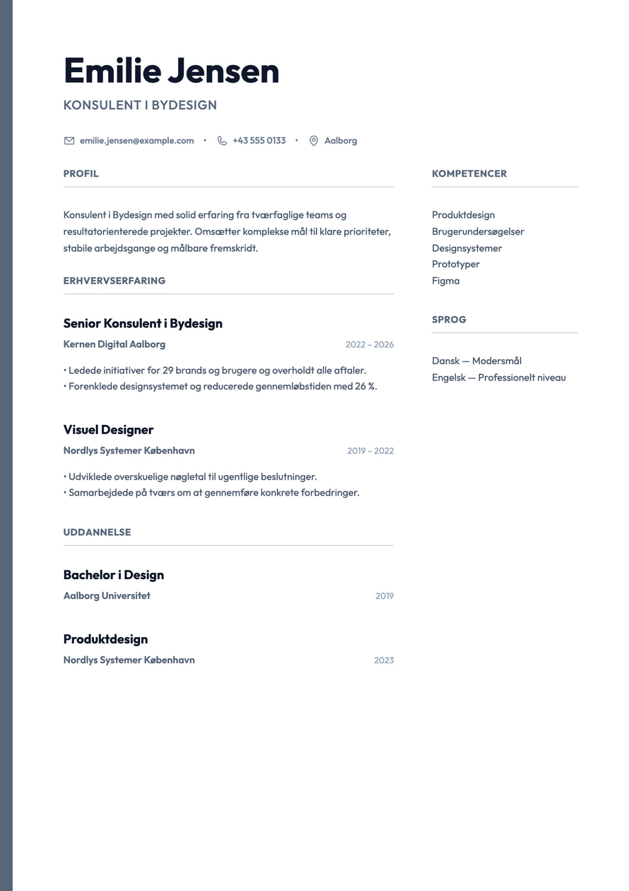 Urban Split resume preview