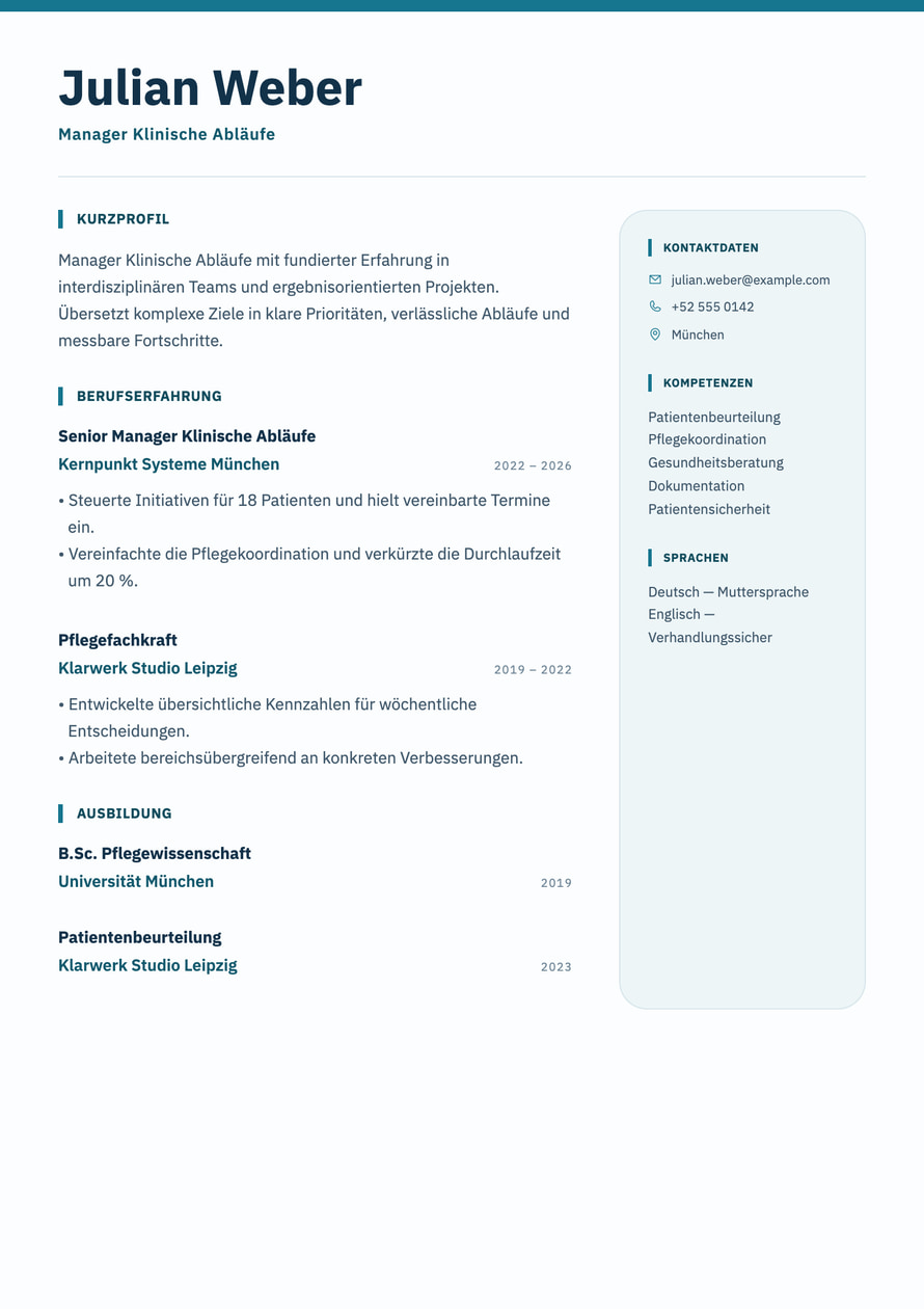 Clinical Precision resume preview