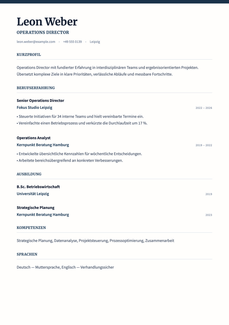 Executive Ledger resume preview