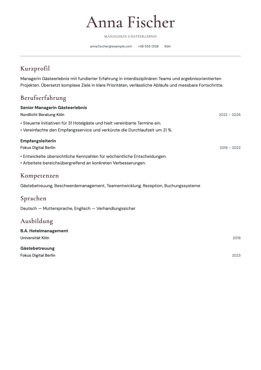 Maison resume preview