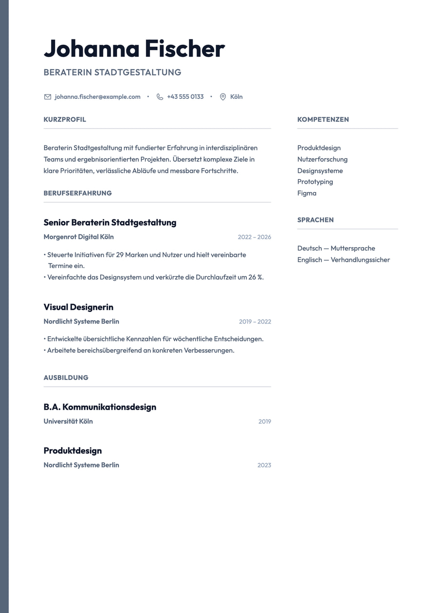 Urban Split resume preview