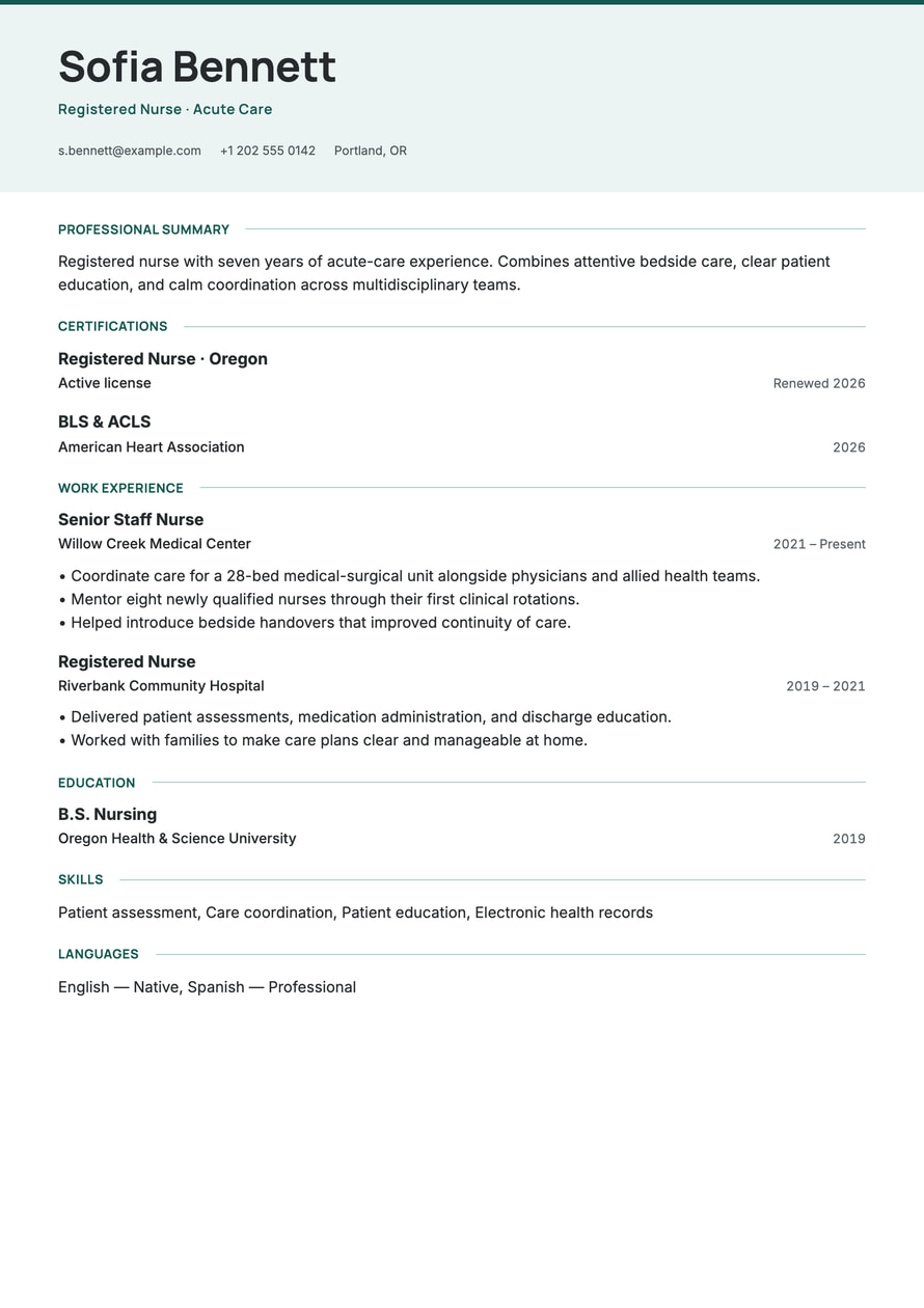 Pulse resume preview