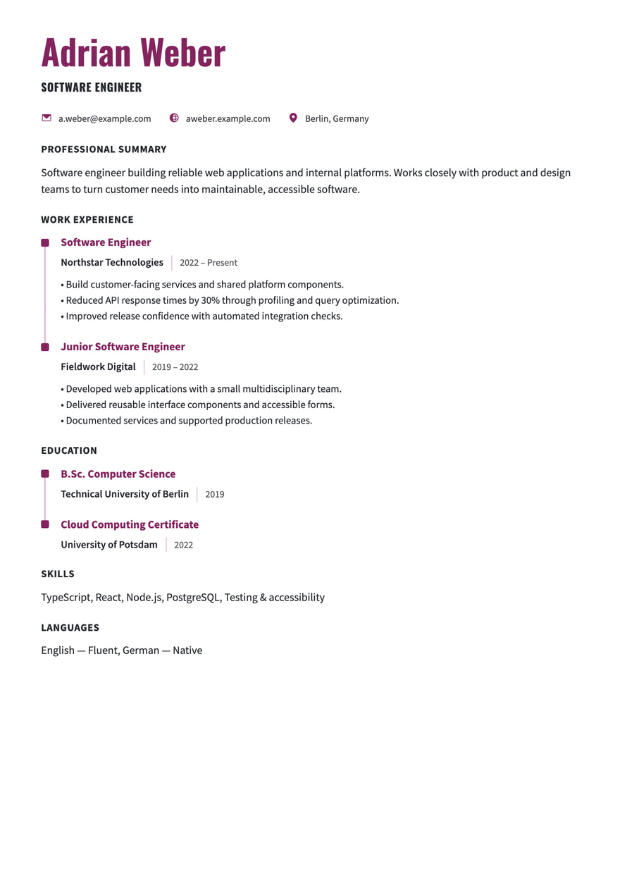 Vertex resume preview