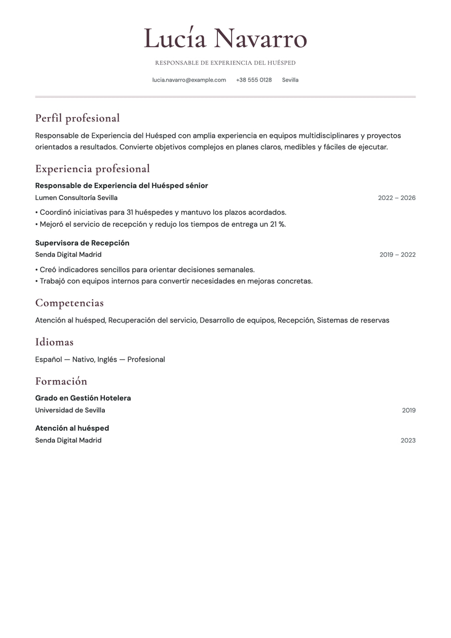 Maison resume preview