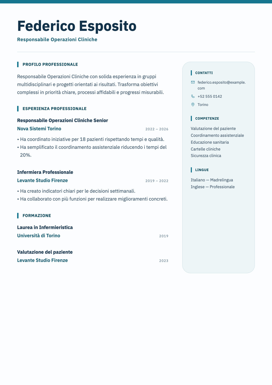 Clinical Precision resume preview