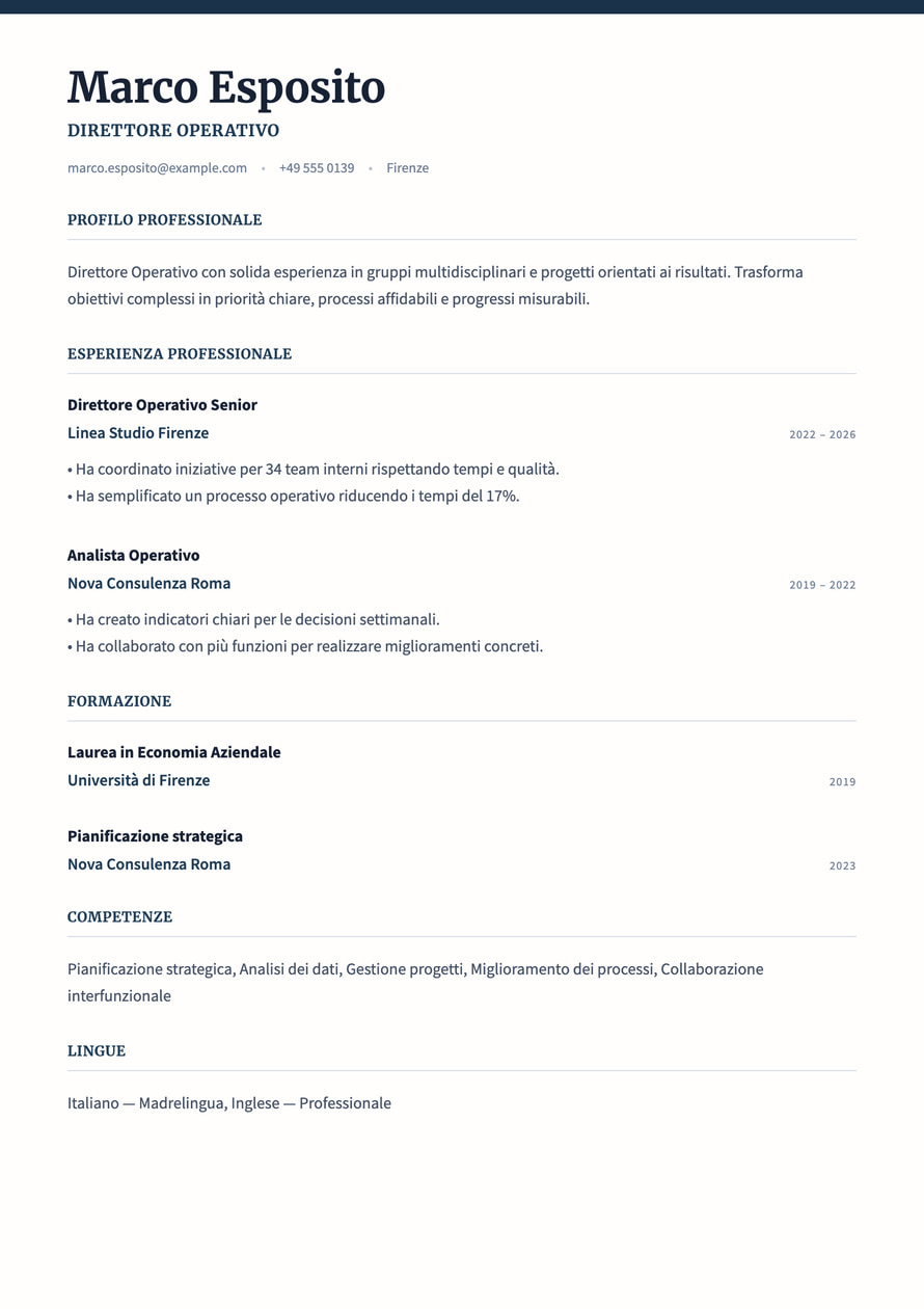 Executive Ledger resume preview