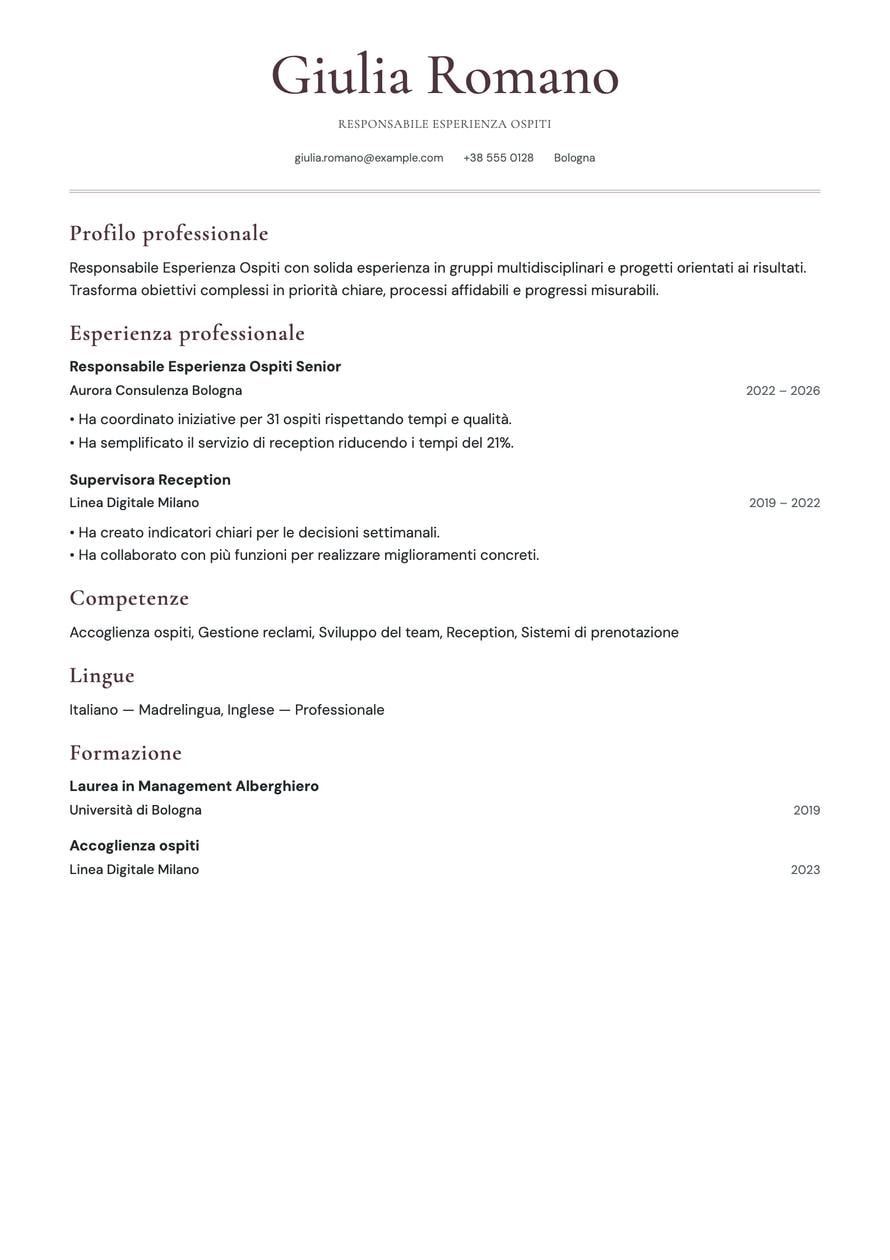 Maison resume preview