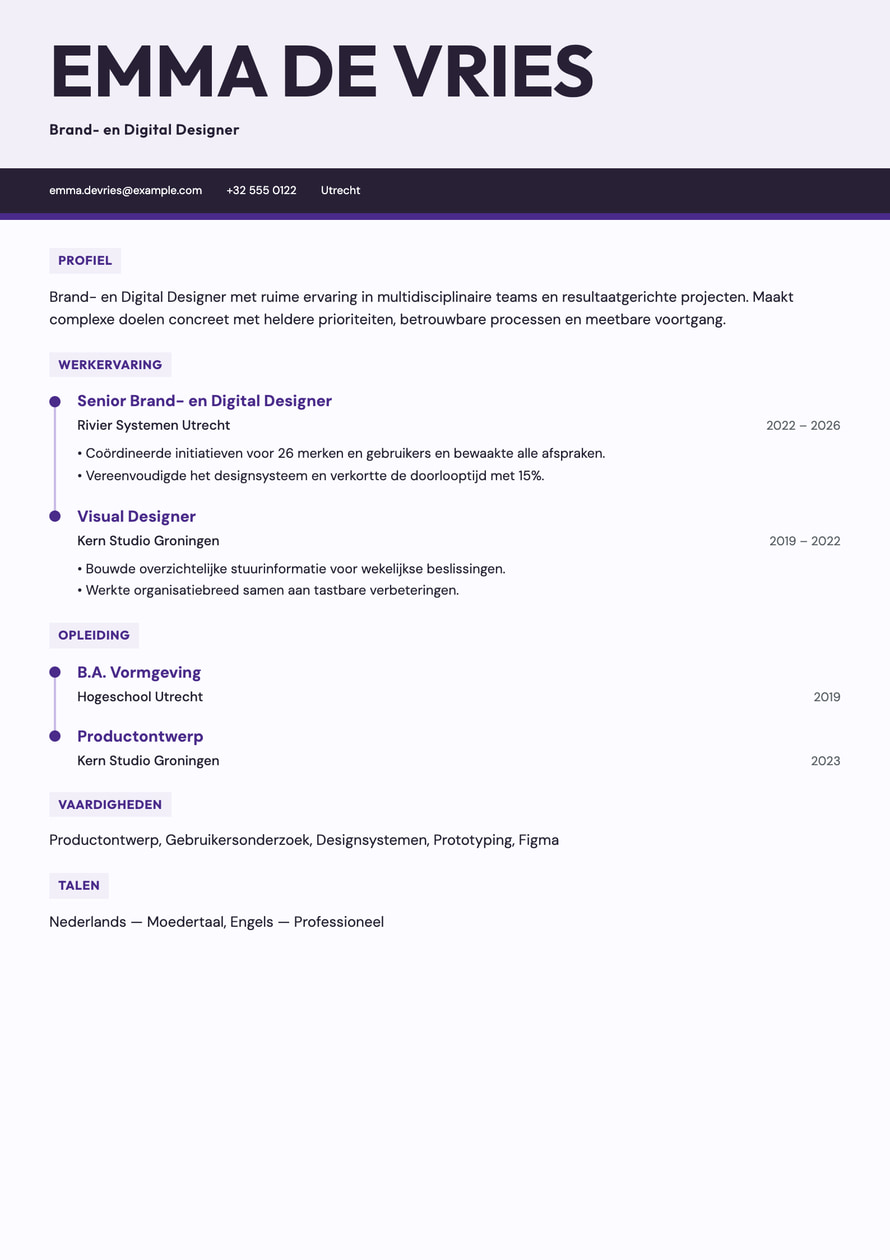 Offset resume preview