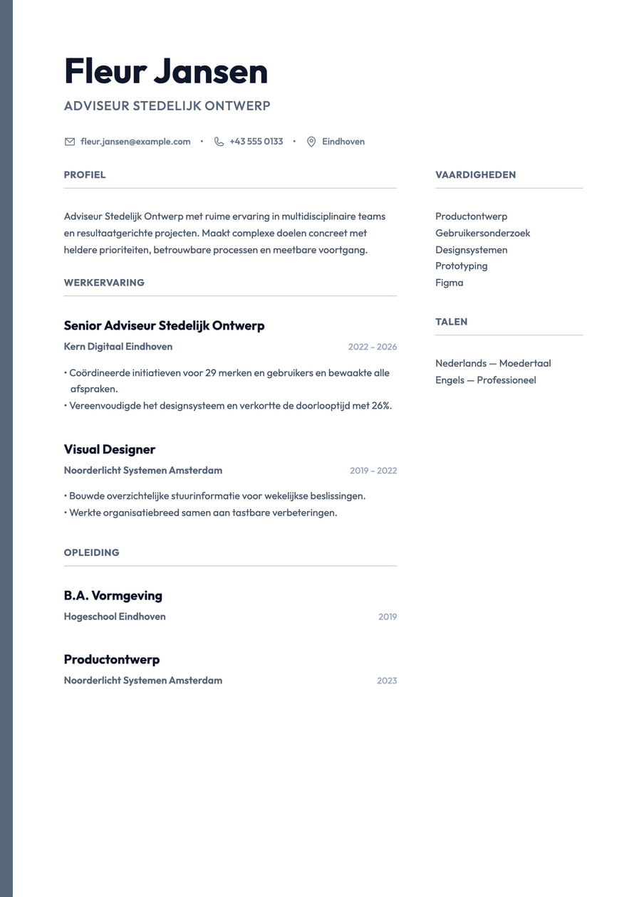 Urban Split resume preview