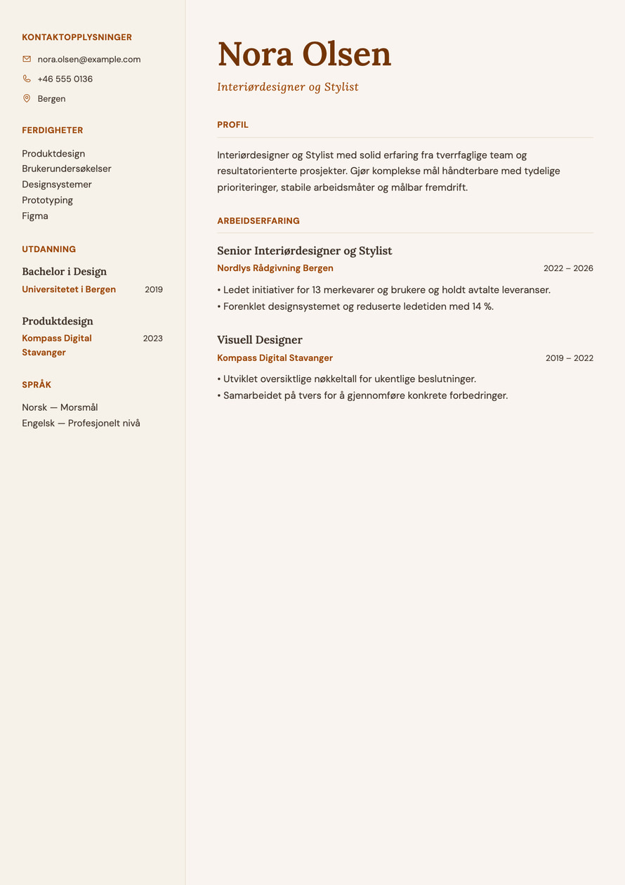 Artisan Lifestyle resume preview