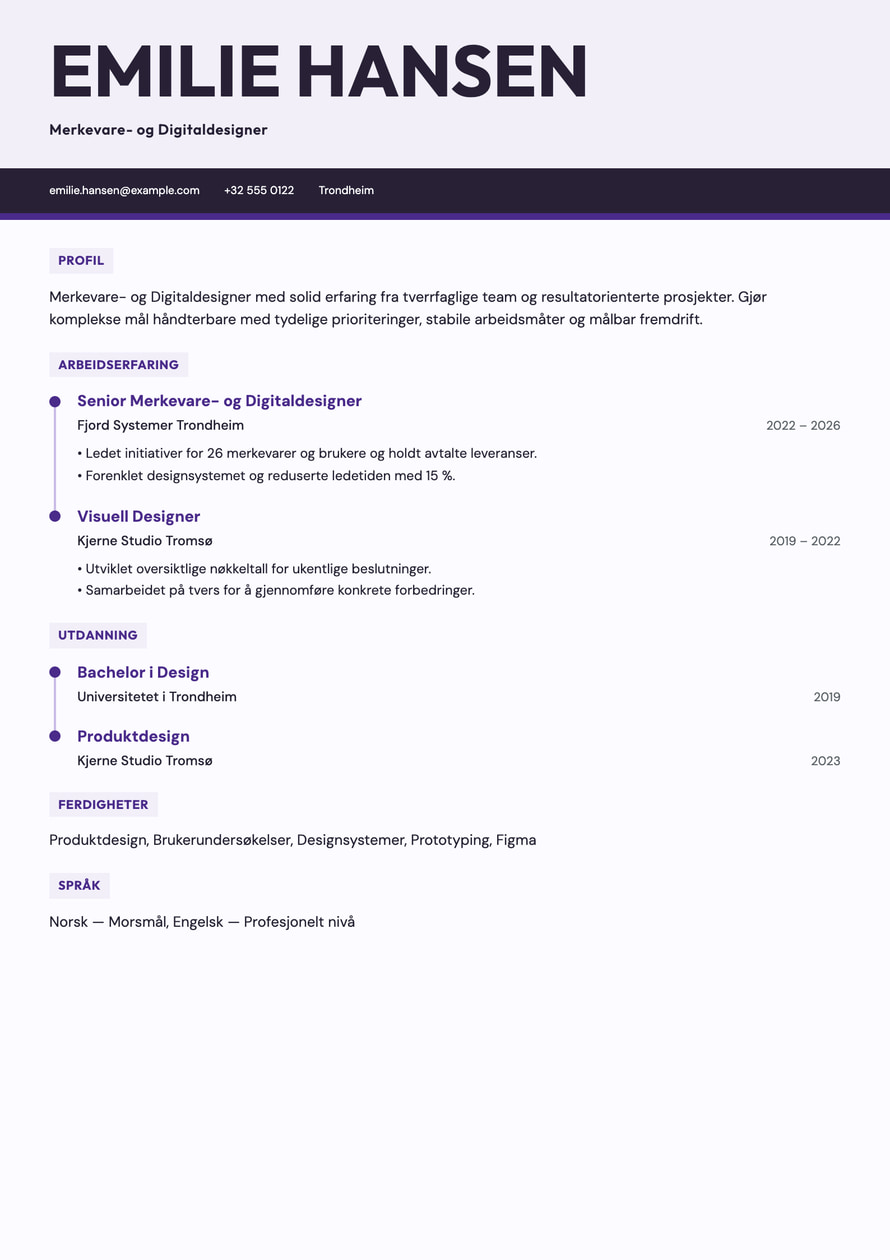 Offset resume preview