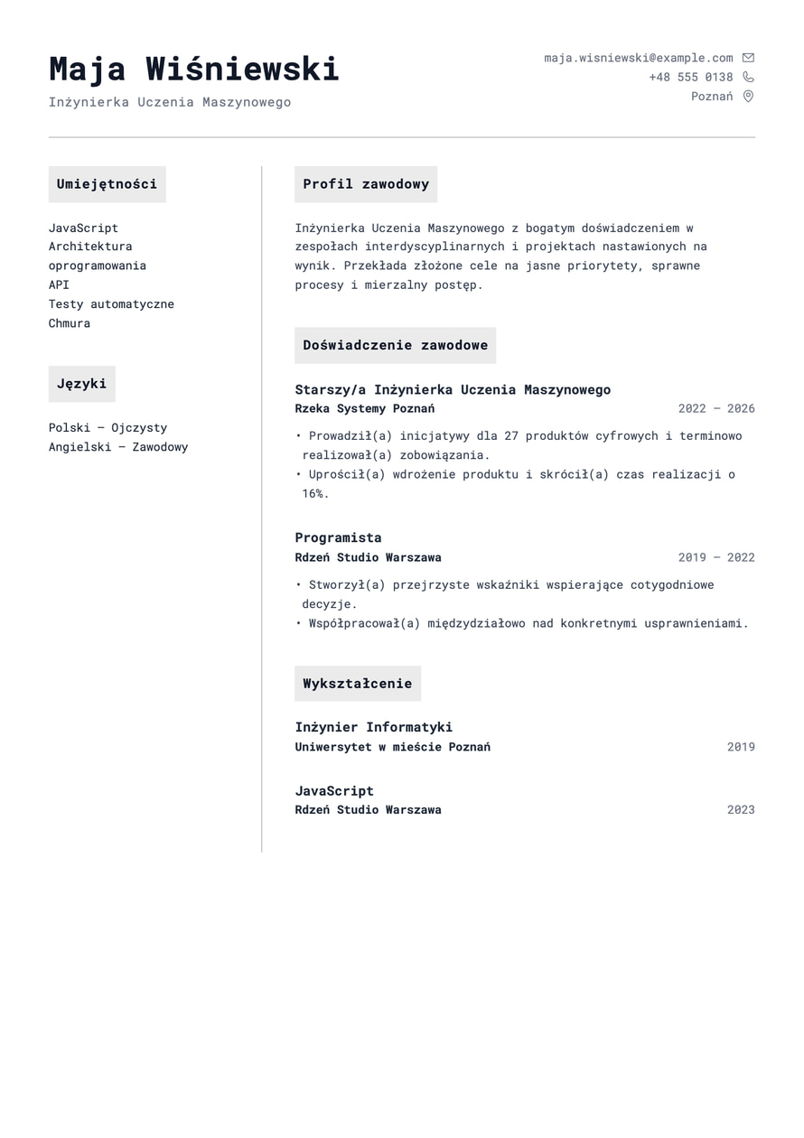 Data System Logs resume preview