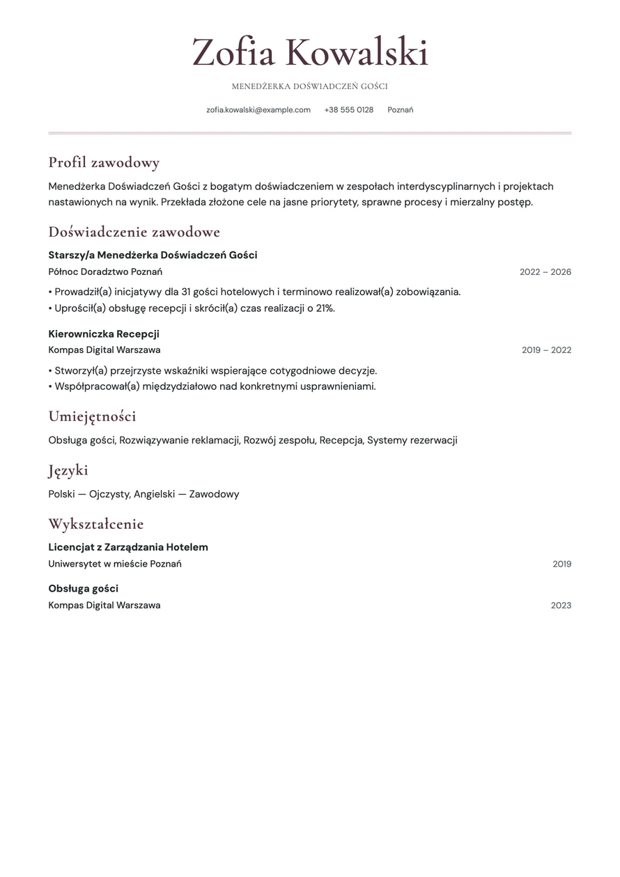Maison resume preview