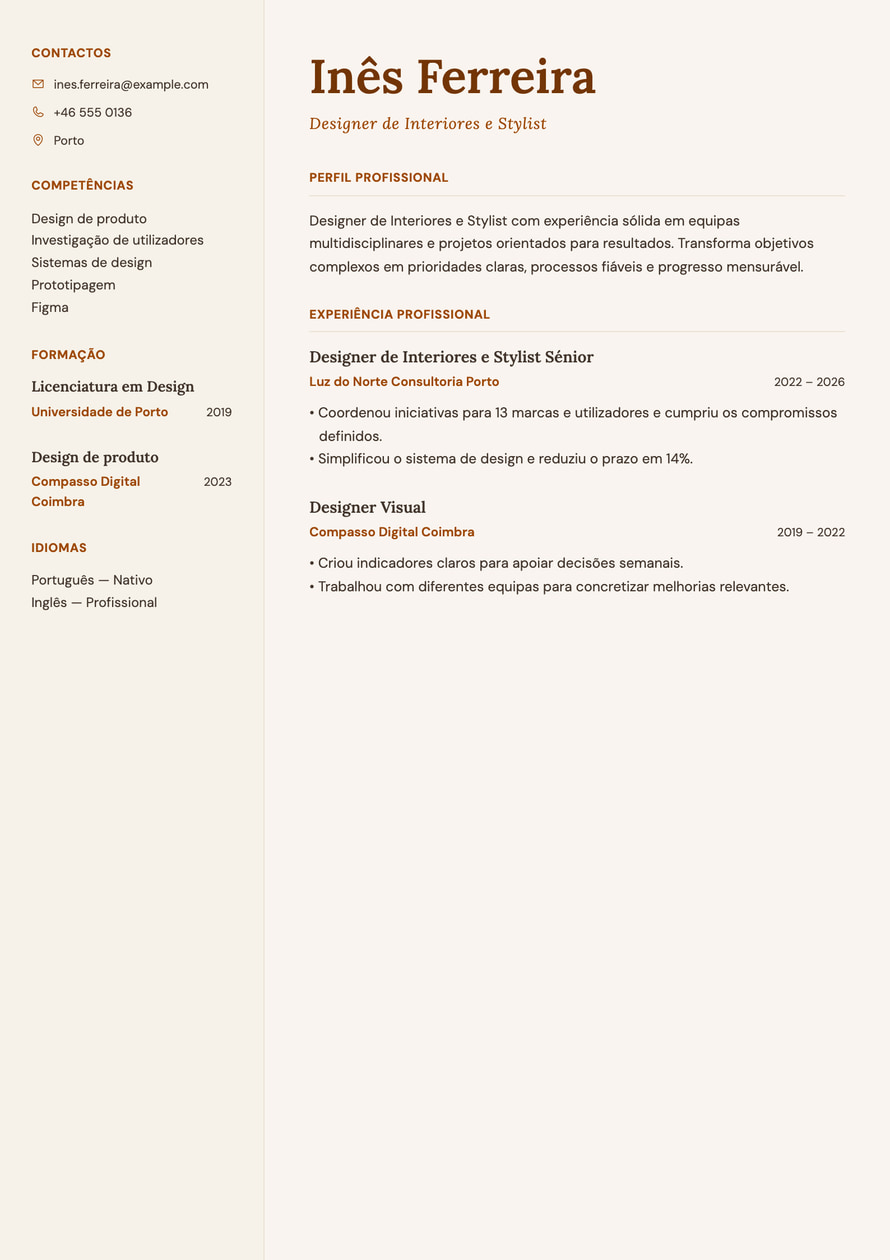 Artisan Lifestyle resume preview