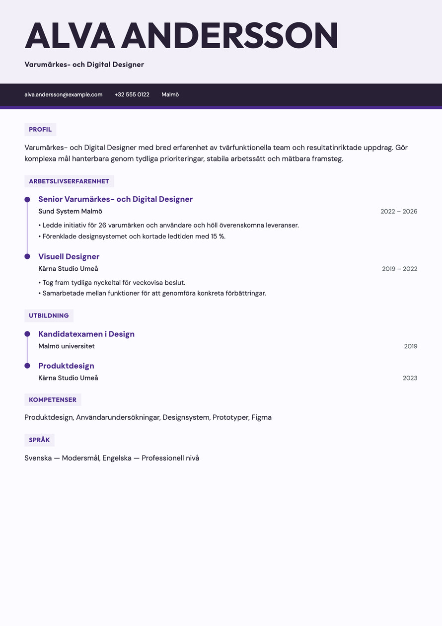 Offset resume preview